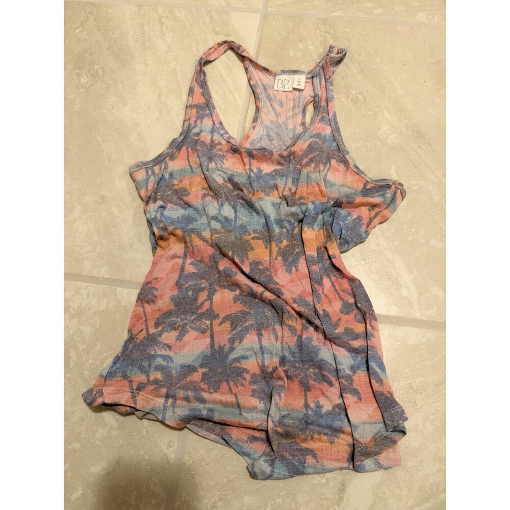 BP Womens Size S Colorful Palm Tree Racerback Tank Top Nordstrom